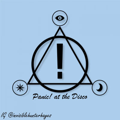 Panic! at the Disco logo pastel blue background by Lokigirl44backup on  DeviantArt