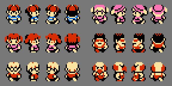 MOTHER Sprites by DragonDePlatino