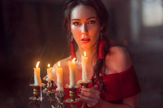 Lady with candles