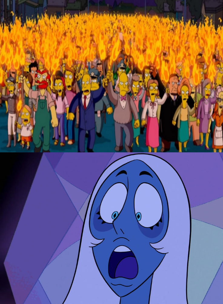 Angry Springfield Mob Wants Blue Diamond by BlonicForever2022 on DeviantArt