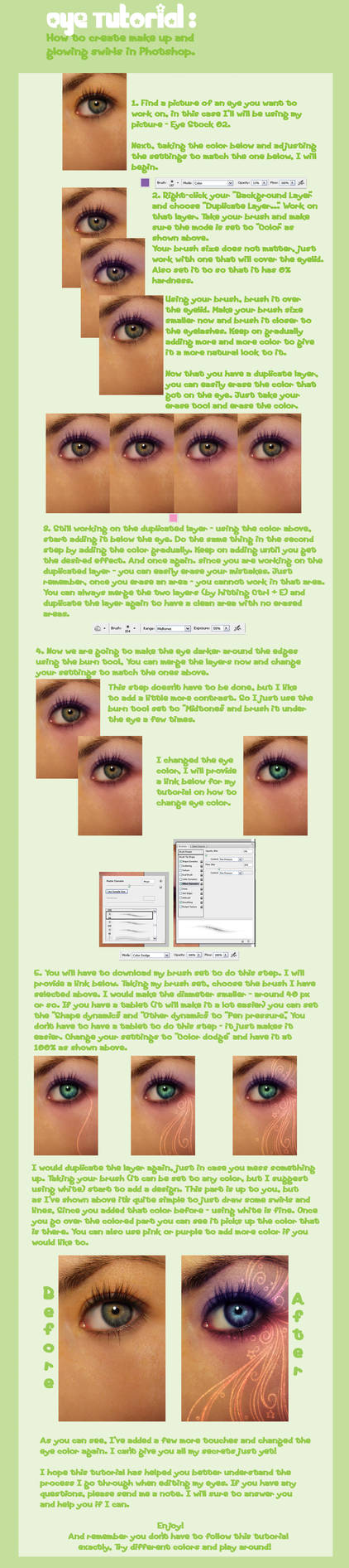 Eye Tutorial-Make Up + Swirls