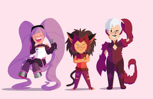 Chibi: Entrapta, Catra, Scorpia