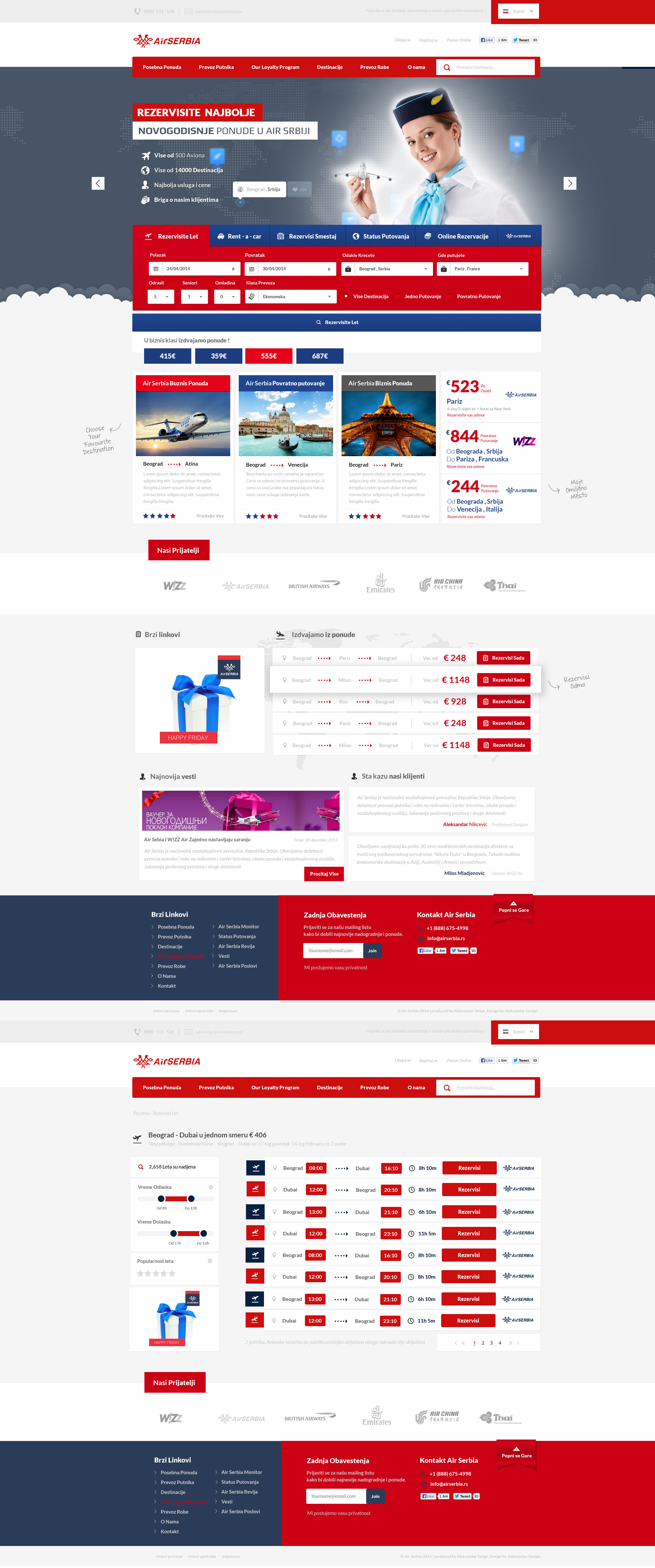 AirSERBIA - Web Design Concept