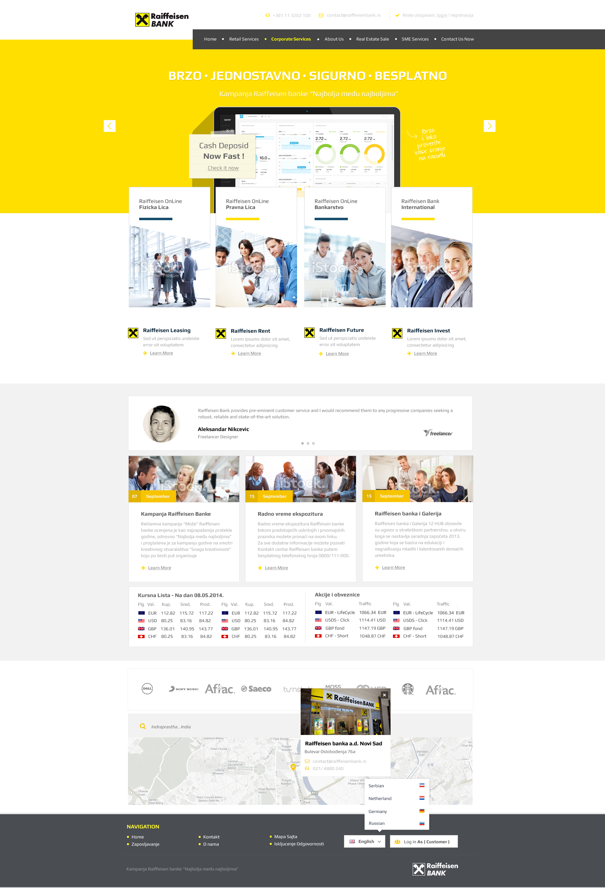 Raiffeisen Bank Serbia Concept Web Design