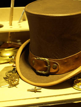 Steampunk Leather Tophat