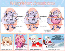 Updated Commission Sheet (Commissions OPEN)