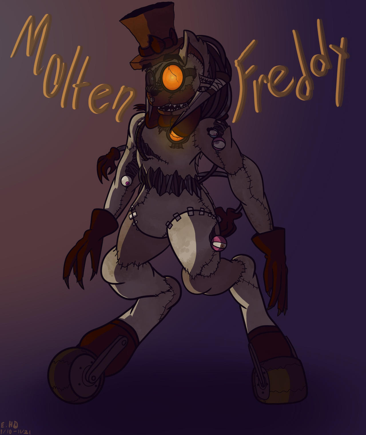 My Art and Other Crap - 🎀Molten Freddy got a new look.. So I drew