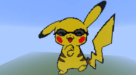 minecraft pikachu gangnam style pixel art