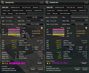 Chronicler Stats October 2021 VS 2022