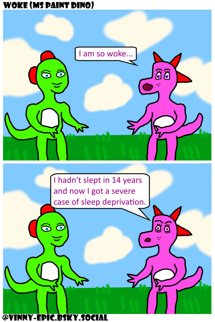 Deviantart Woke Woke (MS Paint Dino) by EpicVinny on DeviantArt