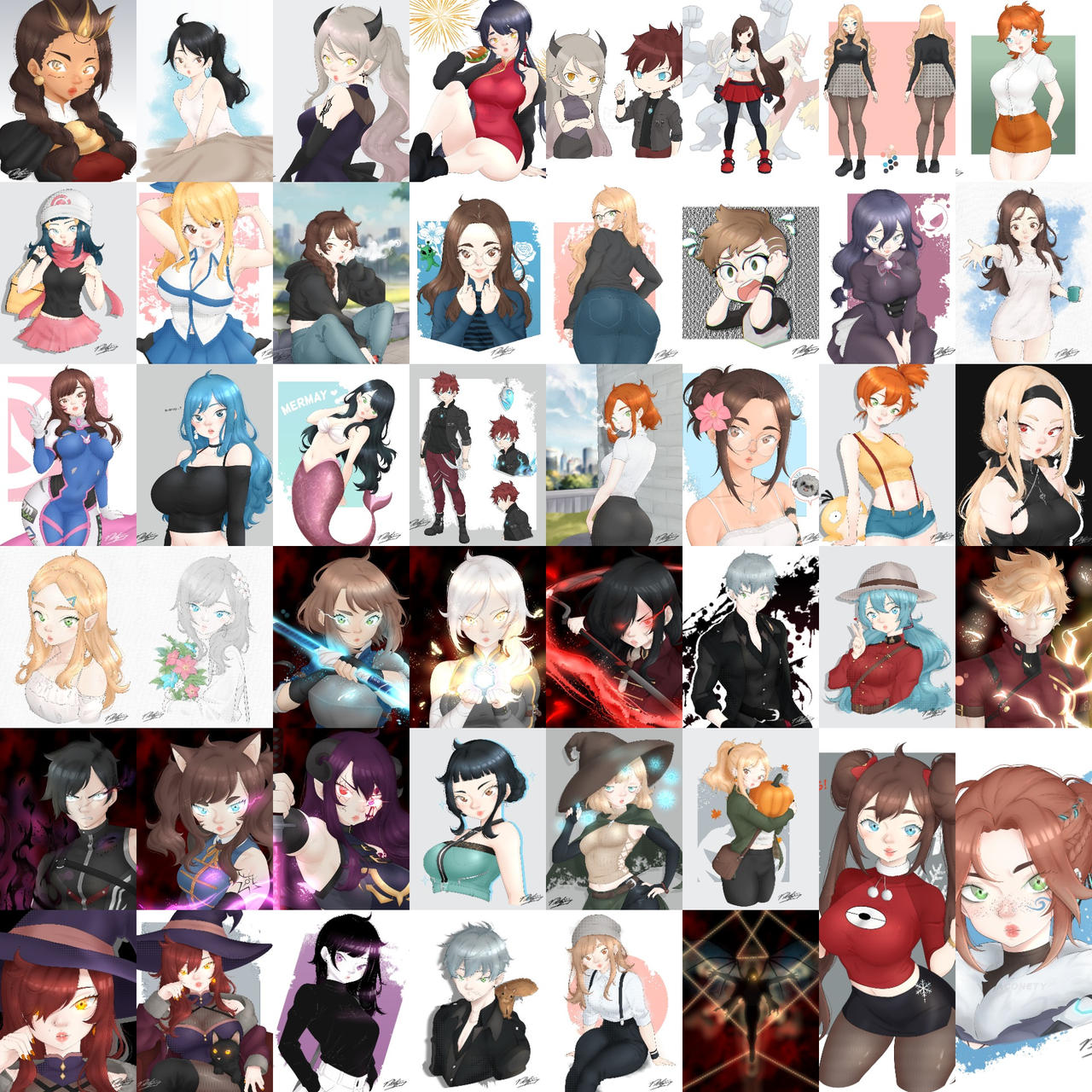 Characters Collages Deviantart 2025 Artworks Collage by Draconety on DeviantArt