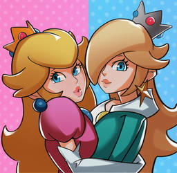 Princess Peach and Rosalina