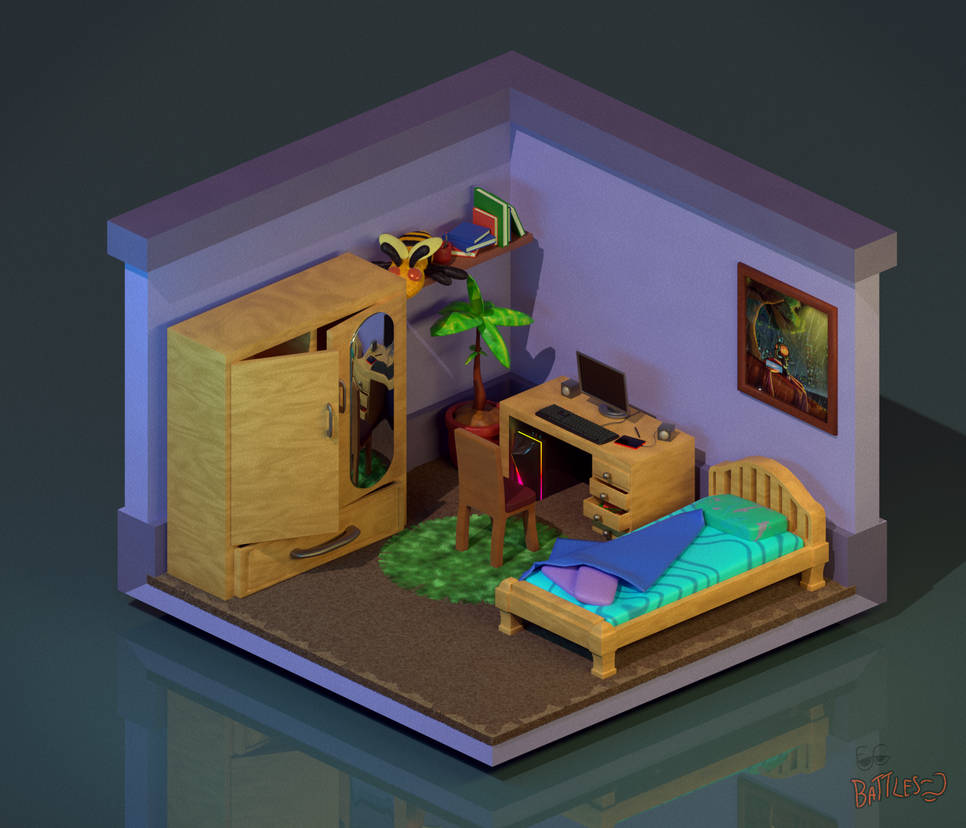 Simple 3D Room Renders by battlestoriesfan on DeviantArt