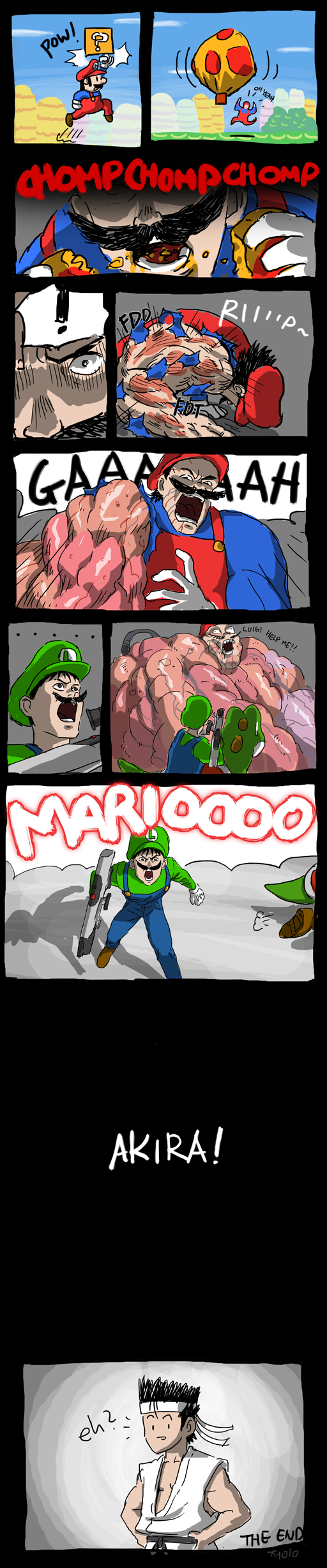 Mario Eats Mega Mushroom