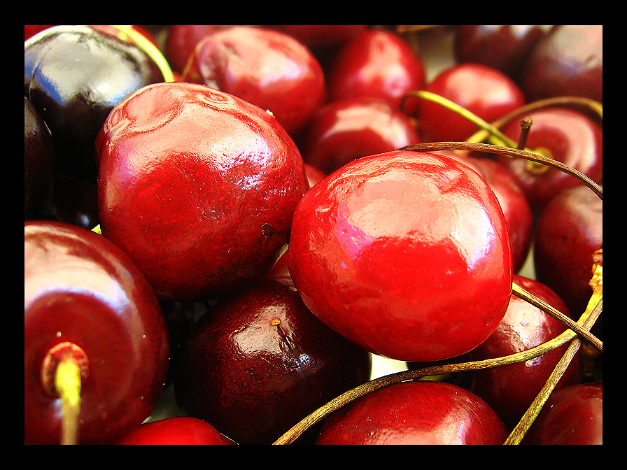 the red cherries