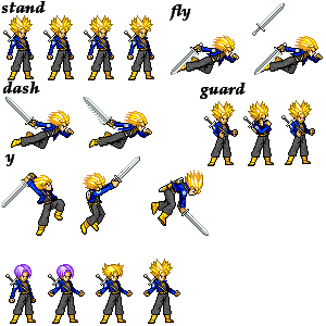 trunks ssj sprites by 64tre2 on DeviantArt