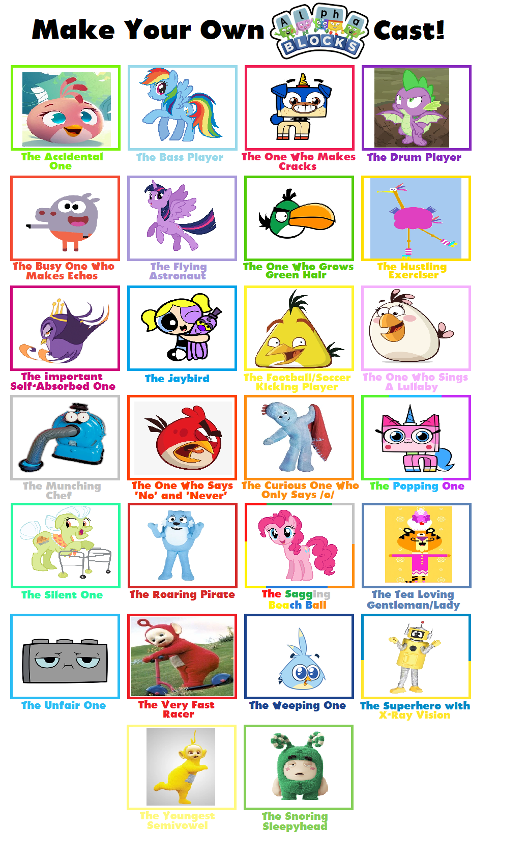 My Alphablocks Cast Template by WarriorNerdGirl17 on DeviantArt