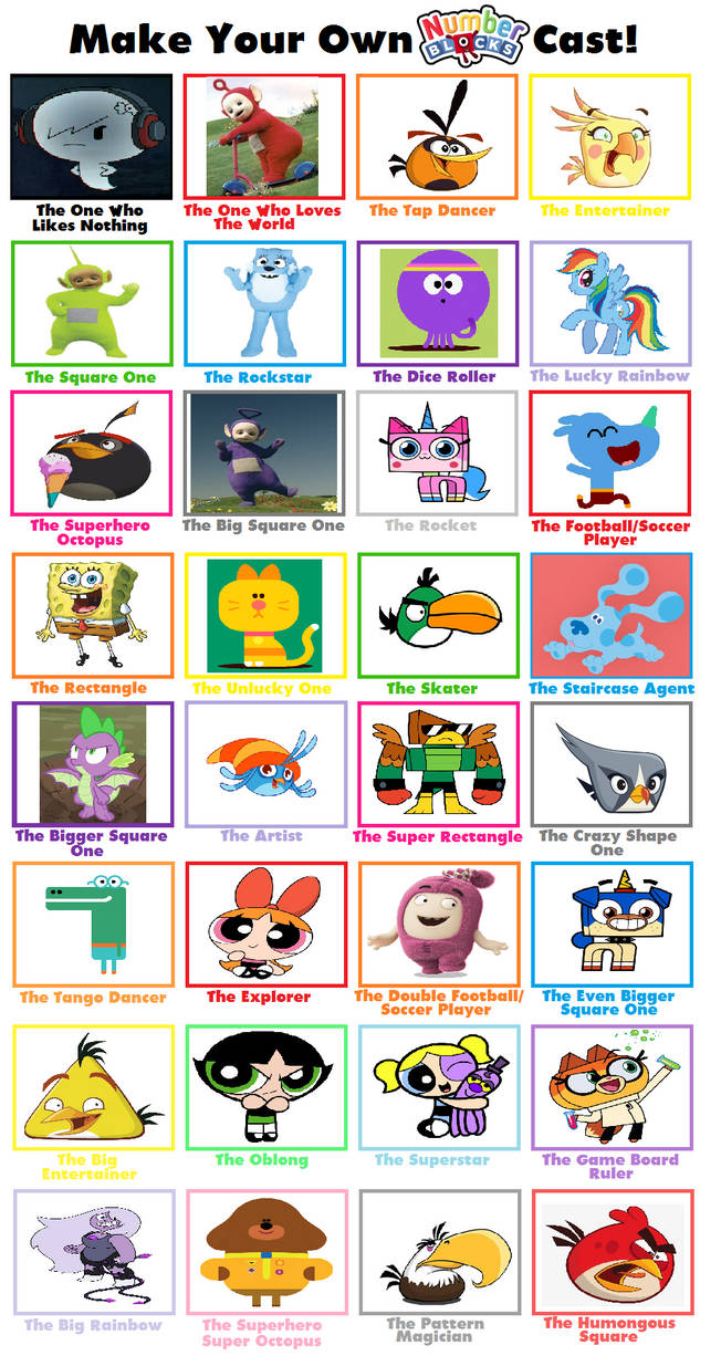 My Numberblocks Cast Template by WarriorNerdGirl17 on DeviantArt