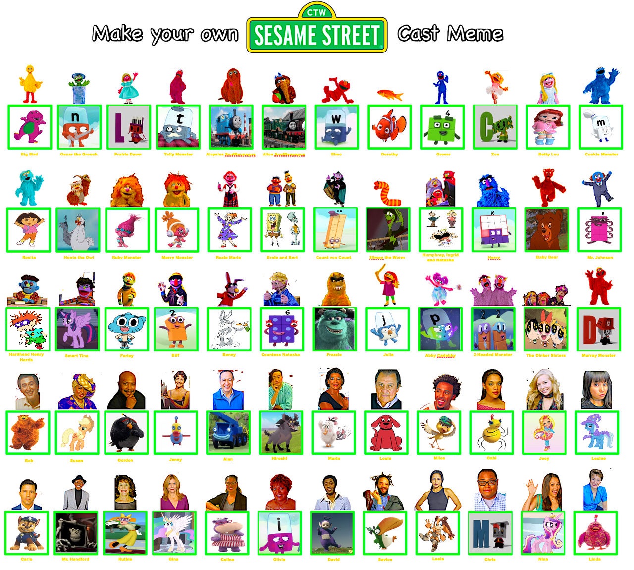 My Sesame Street Cast Meme By WarriorNerdGirl17 On DeviantArt My sesame street cast meme by warriornerdgirl17 on deviantart