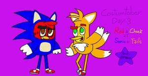 Costumtober Day 3: R and C as Sonic and Tails