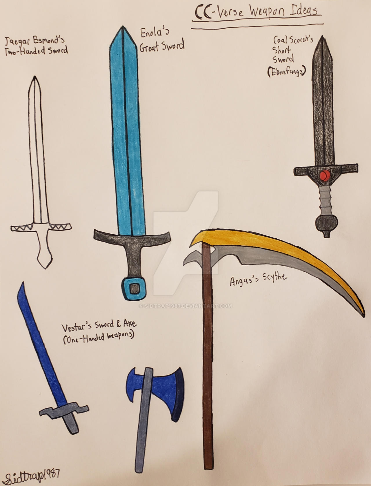 CC-Verse: OC's Weapon Designs by Sidtrap1987 on DeviantArt