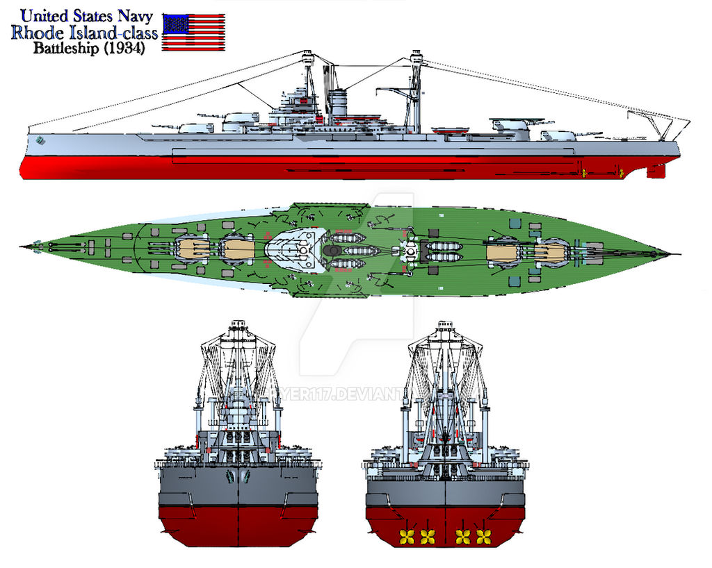 Rhode Island-class (1934) Views