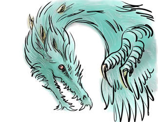 Forest dragon doodle