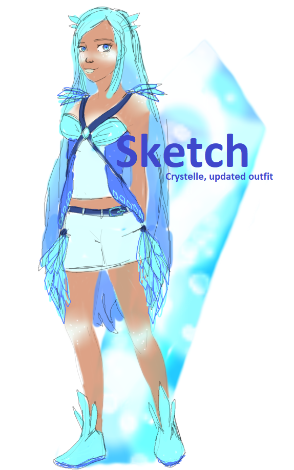 Sketch of crystelle's new outfit