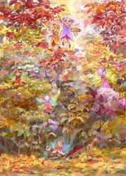 The fairies' work in autumn