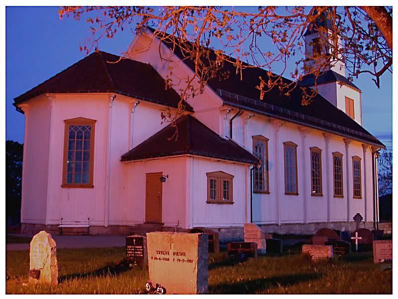 Wooden church at nigth 2