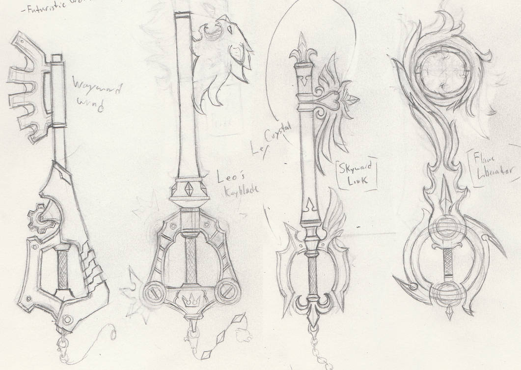 Even more keyblade sketches by UnionForge6SK on DeviantArt