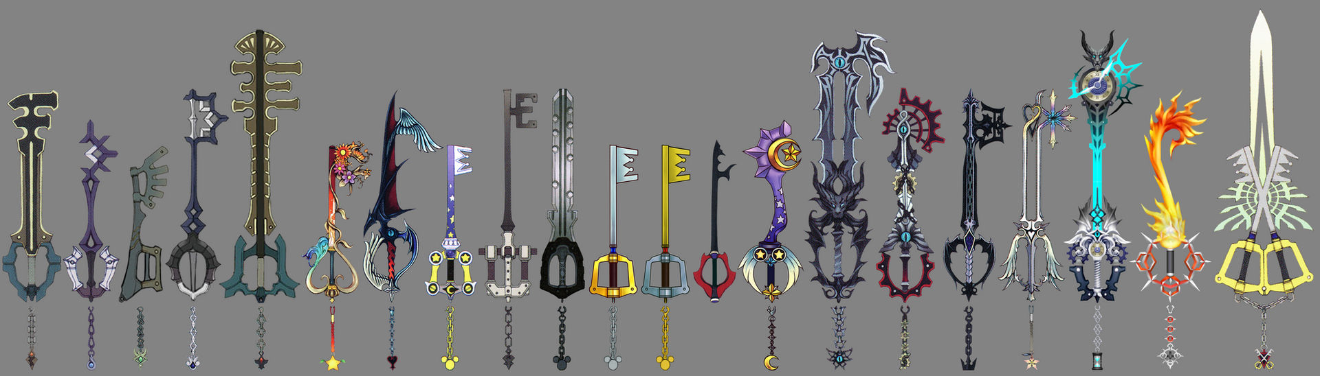KH Keyblade Artwork Height Comparison by on DeviantArt
