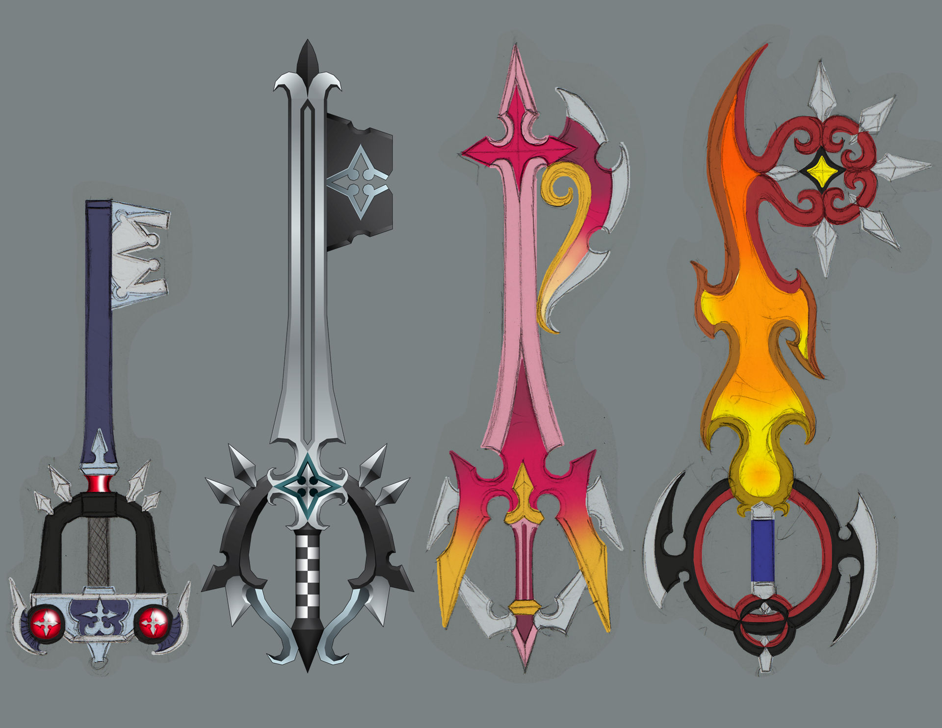 Seasalt Trio's Keyblades by UnionForge6SK on DeviantArt