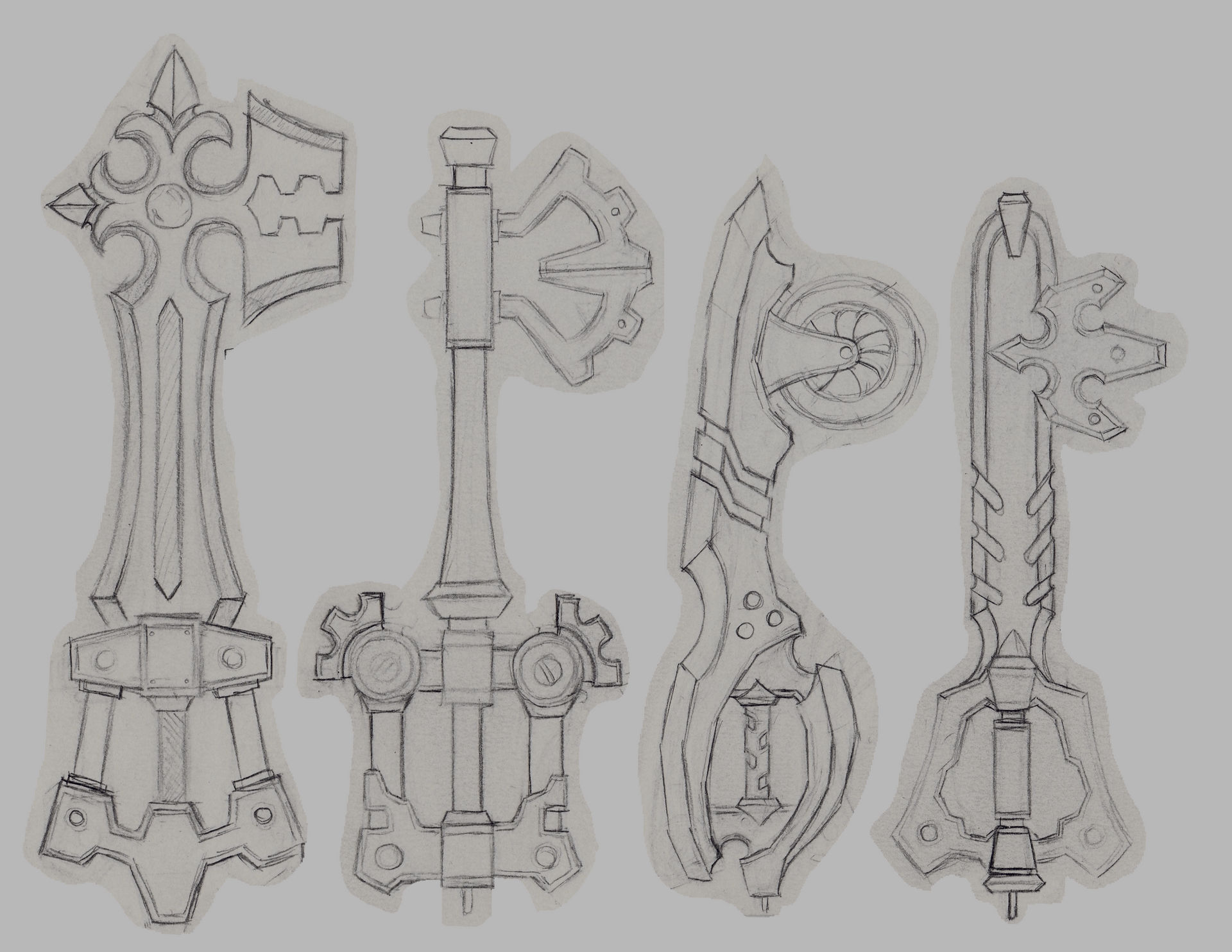 Original Keyblade Sketches by UnionForge6SK on DeviantArt