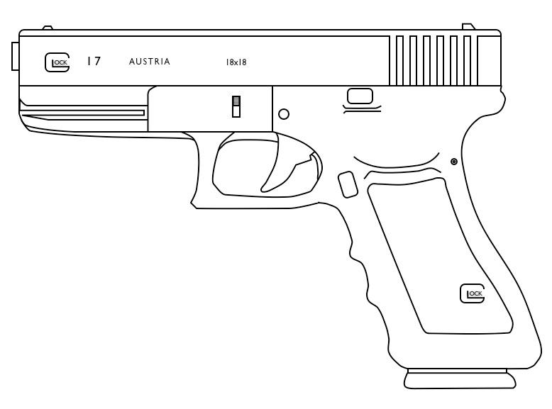 Чертеж glock 17 с размерами