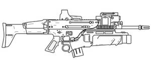 FN SCAR-L Outline by jackroberts on DeviantArt