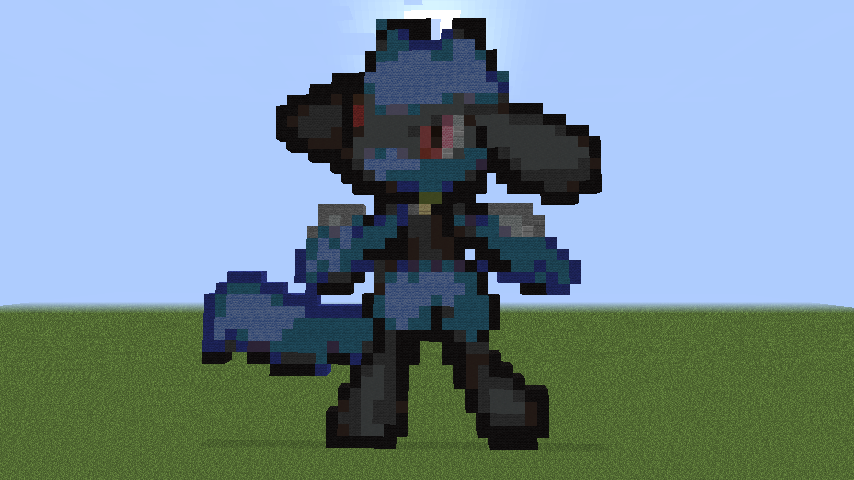Pixel Riolu Minecraft Pixel Arts - Riolu by ZeroGamma on DeviantArt