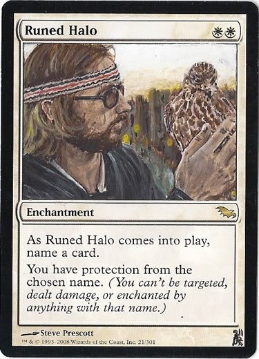 Magic Card Alteration:Royal Tenenbaums Runed Halo