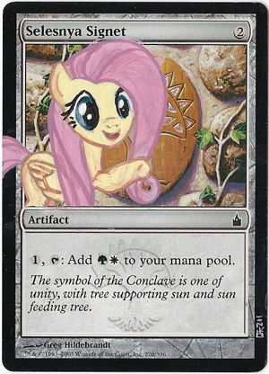 Magic Card Alteration: Fluttershy Selesnya Signet