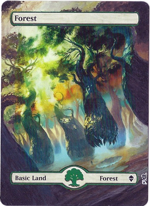 Magic Card Alteration: Zendikar Forest