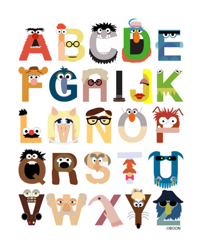 Muppet Writing Muppet Alphabet - Final Version by mbaboon on DeviantArt