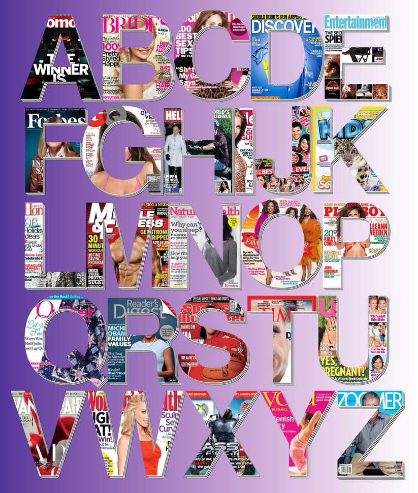 Magazine Alphabet Letters R Magazine Alphabet by mbaboon on DeviantArt