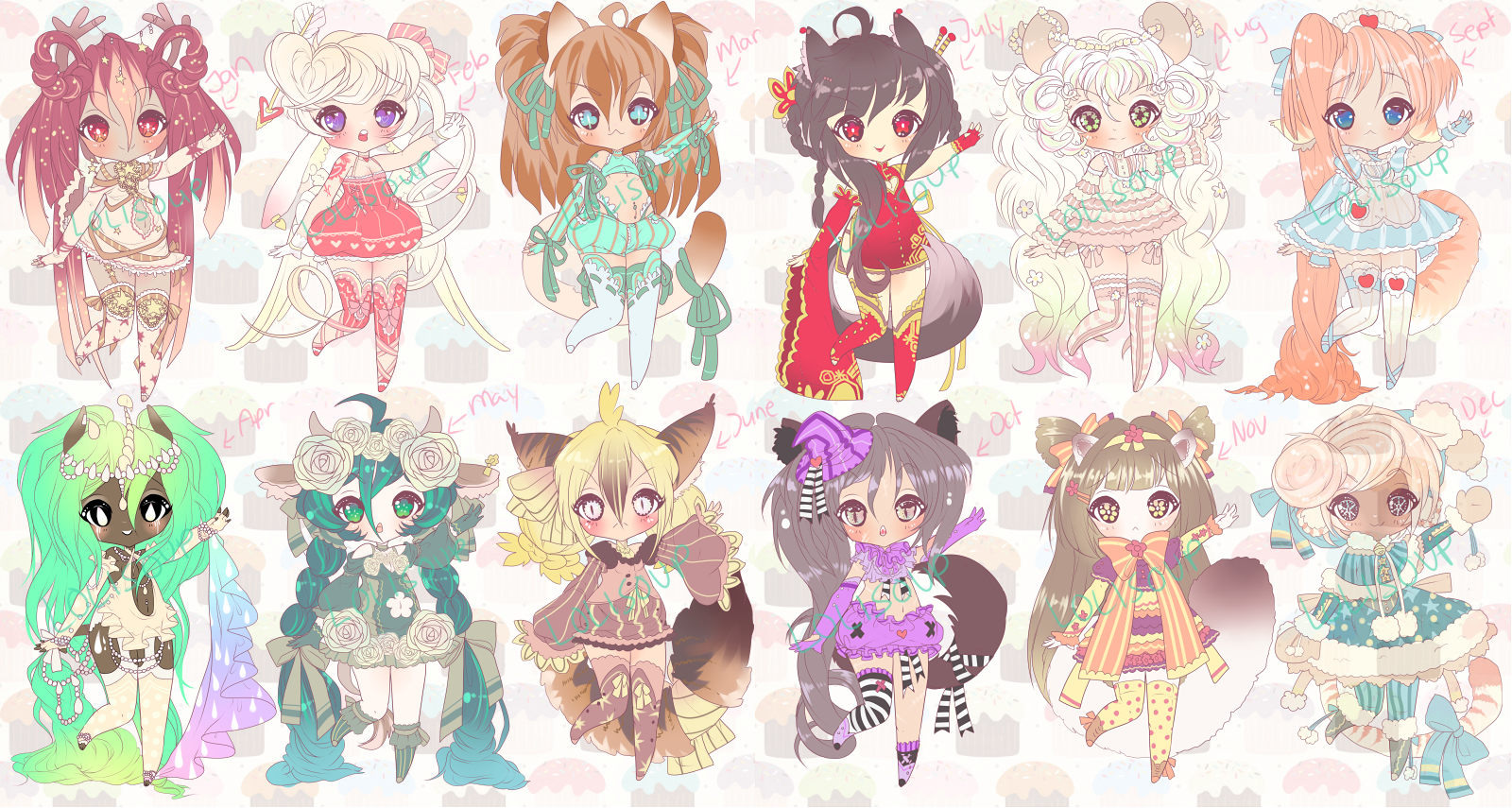 MONTH ADOPTABLES by minnoux