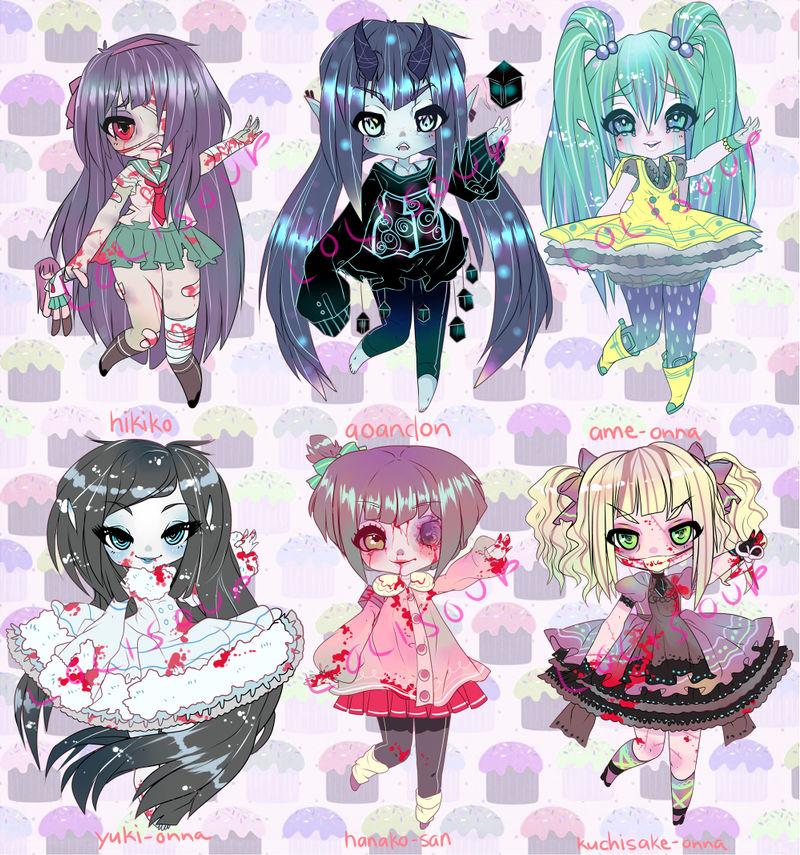 JAPANESE URBAN LEGEND ADOPTABLES OPEN 1 DAY LEFT