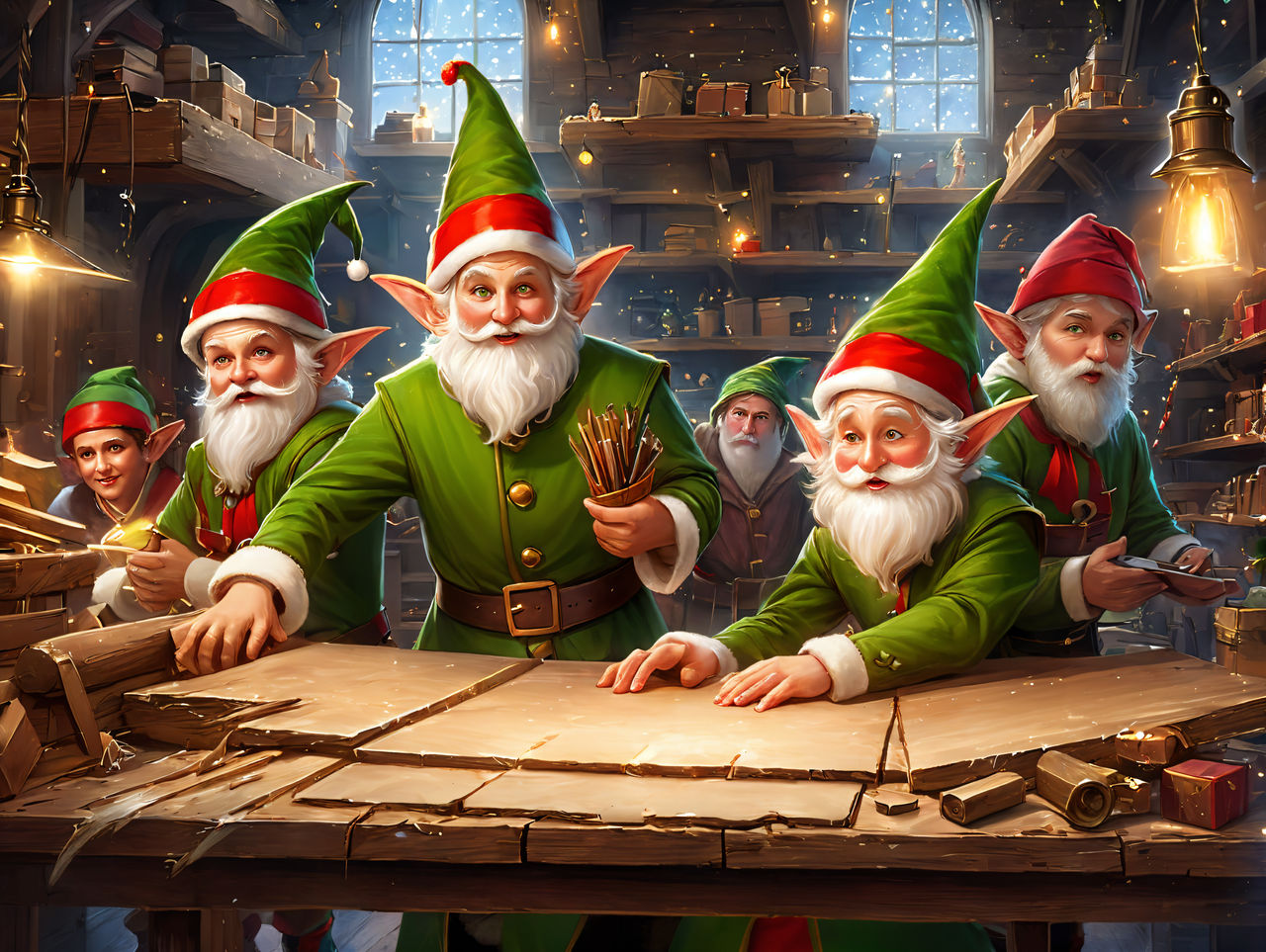 Santa Elves by uberderf on DeviantArt