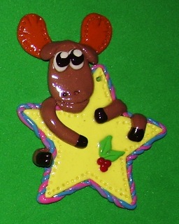 Moose and star ornament