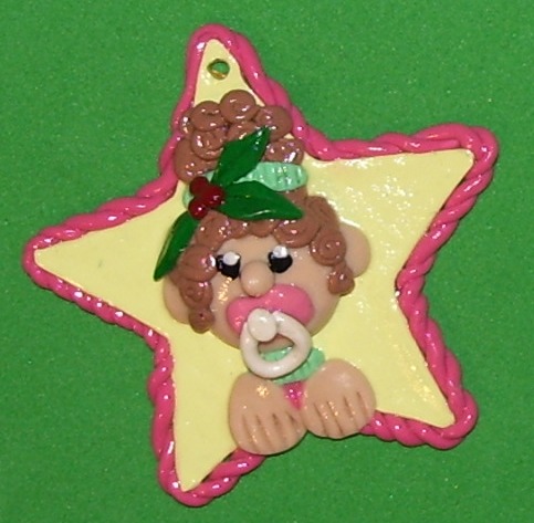 Little girl star ornament