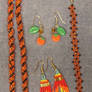 Orange beadwork