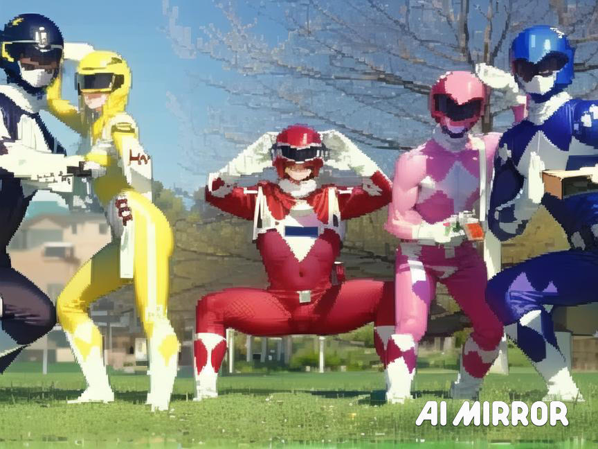 The Power Rangers in ai generated anime by supertimmyboy32 on DeviantArt