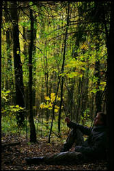 chilloutin' in a forest